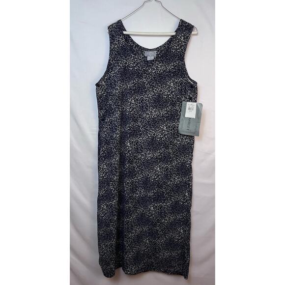 Vintage NWT Jane Ashley Womens Size Med Gray Cheetah Print Jumper Moleskin Dress - Picture 1 of 9